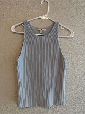 Banana Republic Light Blue Ribbed Tank Top